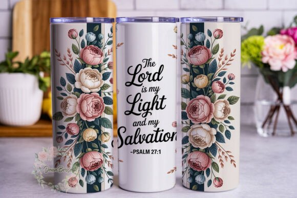Blush Navy Floral Faith 20oz Wrap PNG Review