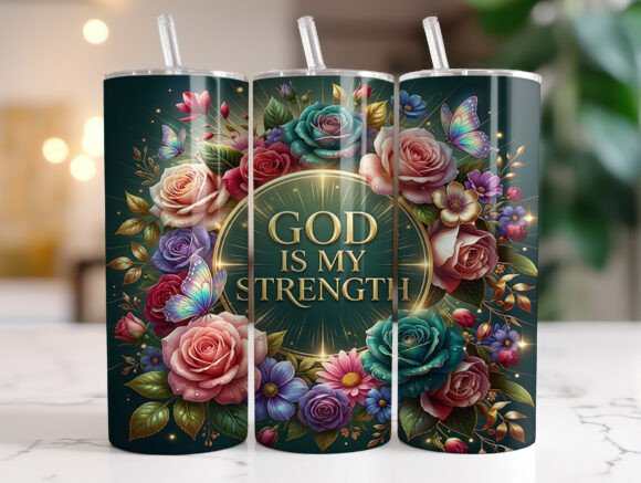 God Is My Strength Floral Faith Design Review