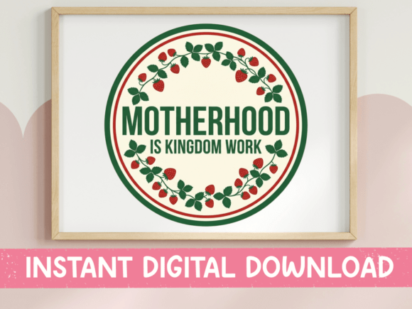 Motherhood Kingdom Label SVG PNG: A Retro-Inspired Embroidery Design for Heartfelt Projects