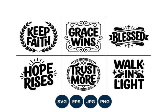 Reviewing Faith Sayings Black and White Vector for Real Embroidery Projects