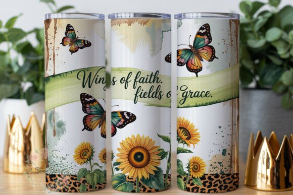 Sunflower Butterfly Faith Tumbler Wrap Review